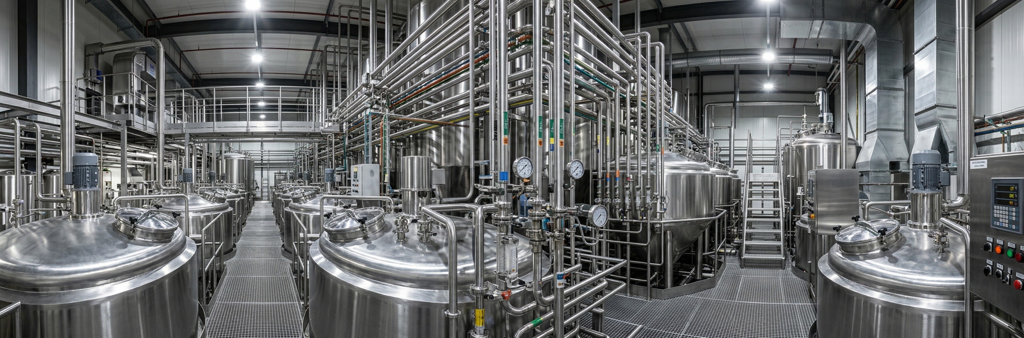 Industrial Scale Fermentation Tanks